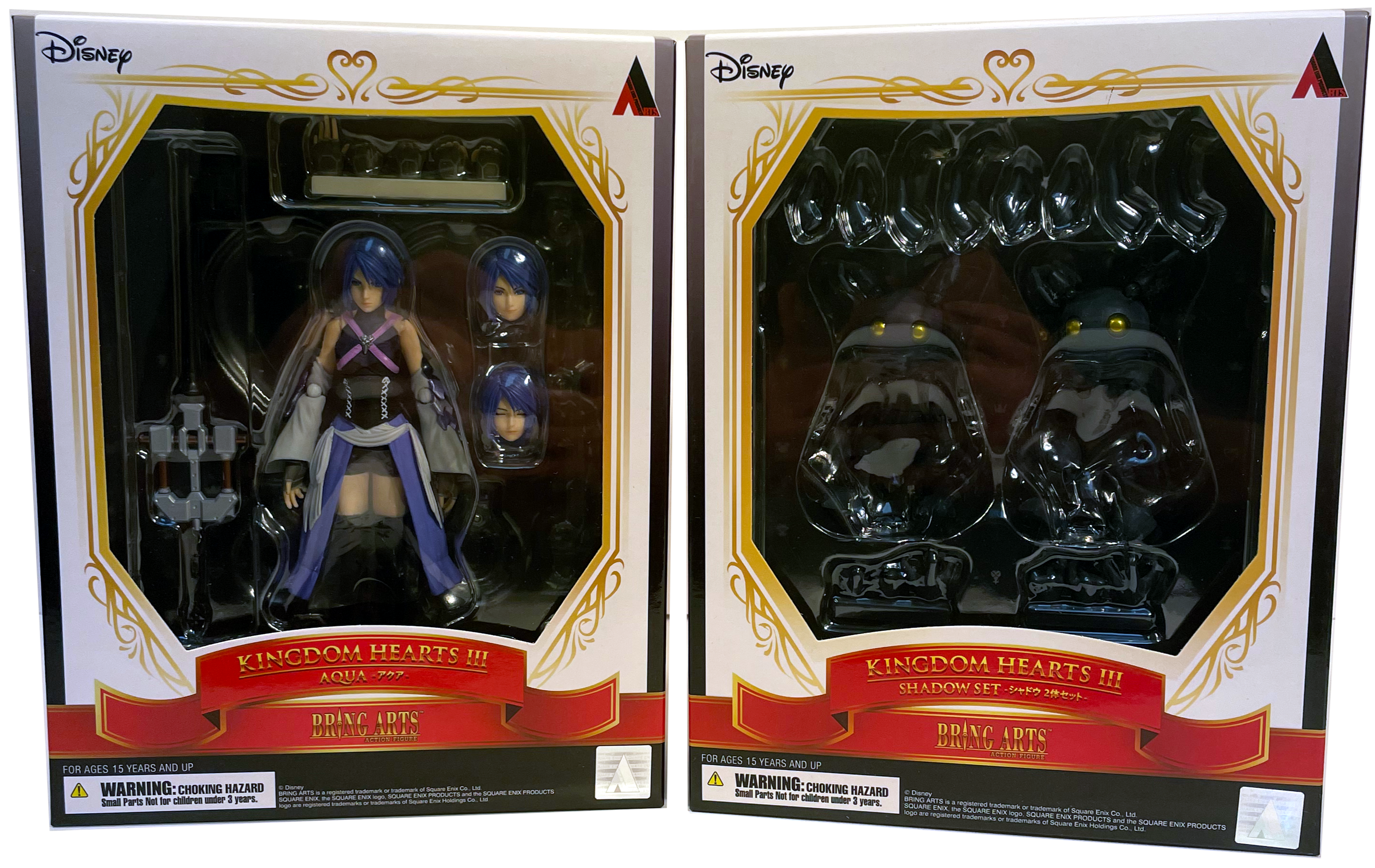 Bring Arts Kingdom Hearts III (3) Aqua and Shadow 2-Pack Figure BUNDLE/LOT