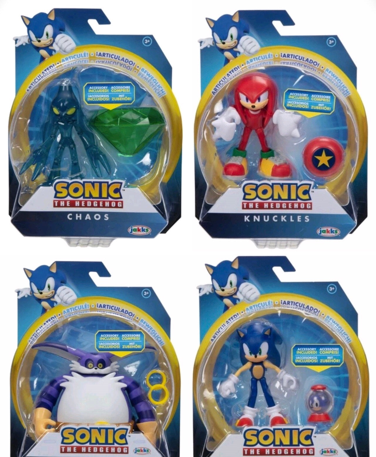 Sonic the Hedgehog 4-Inch Action Figures with Accessory Wave 10 Case of 6