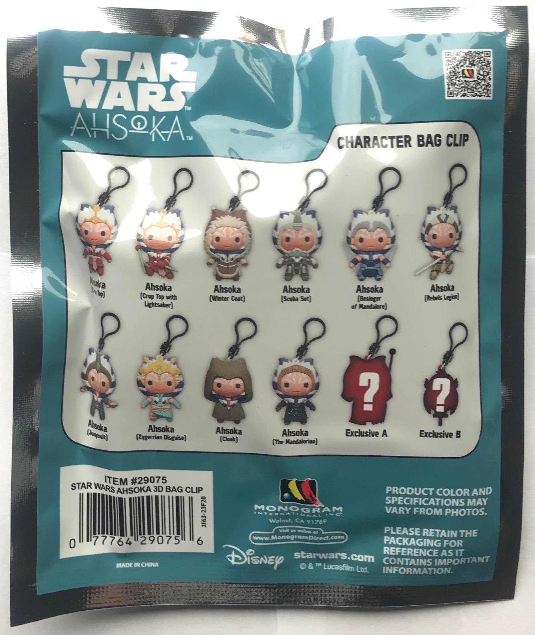 Star Wars Ahsoka Blind Bag Figural Bag Clip