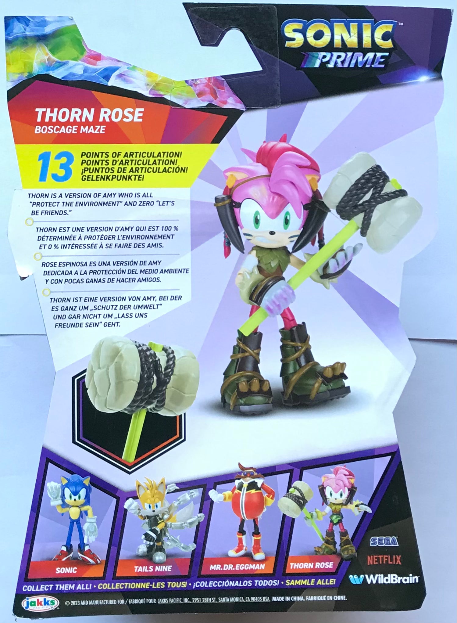 Jakks Pacific Sonic Prime Thorn Rose New Yoke City 5-in Articulated Figure
