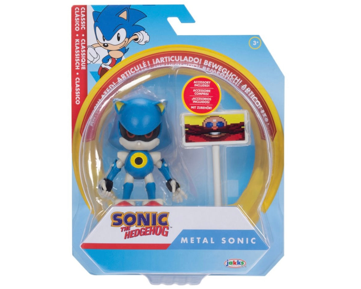 Jakks Sonic 4" Inch Articulated Figure Classic Metal Sonic