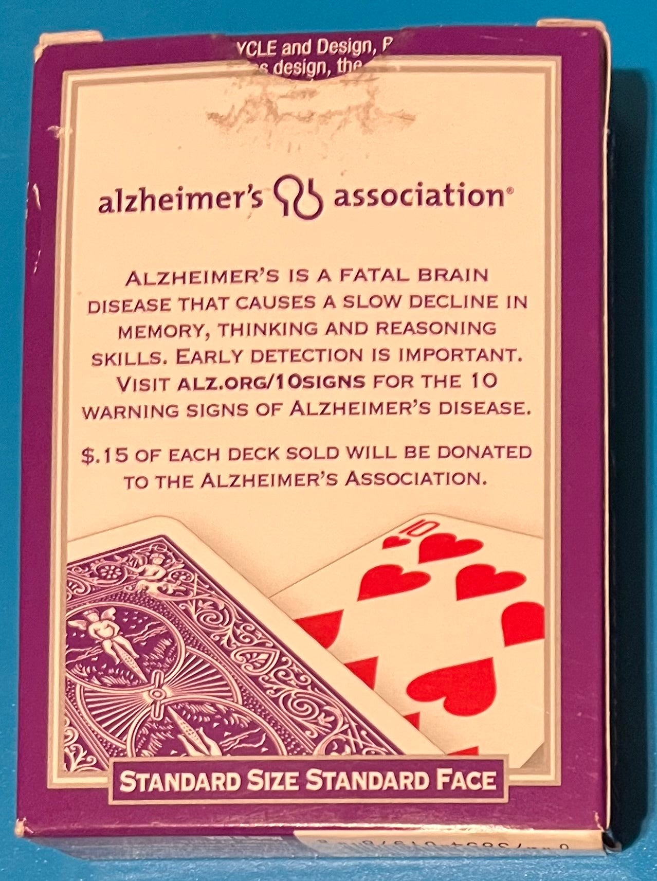 Bicycle Alzheimer's Association Playing Cards (Used)