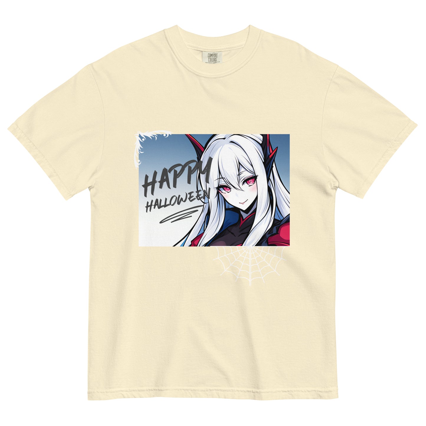 Kawieshan Warriors Princess Kiera Quill Garment-dyed Heavyweight 'Happy Halloween' T-shirt