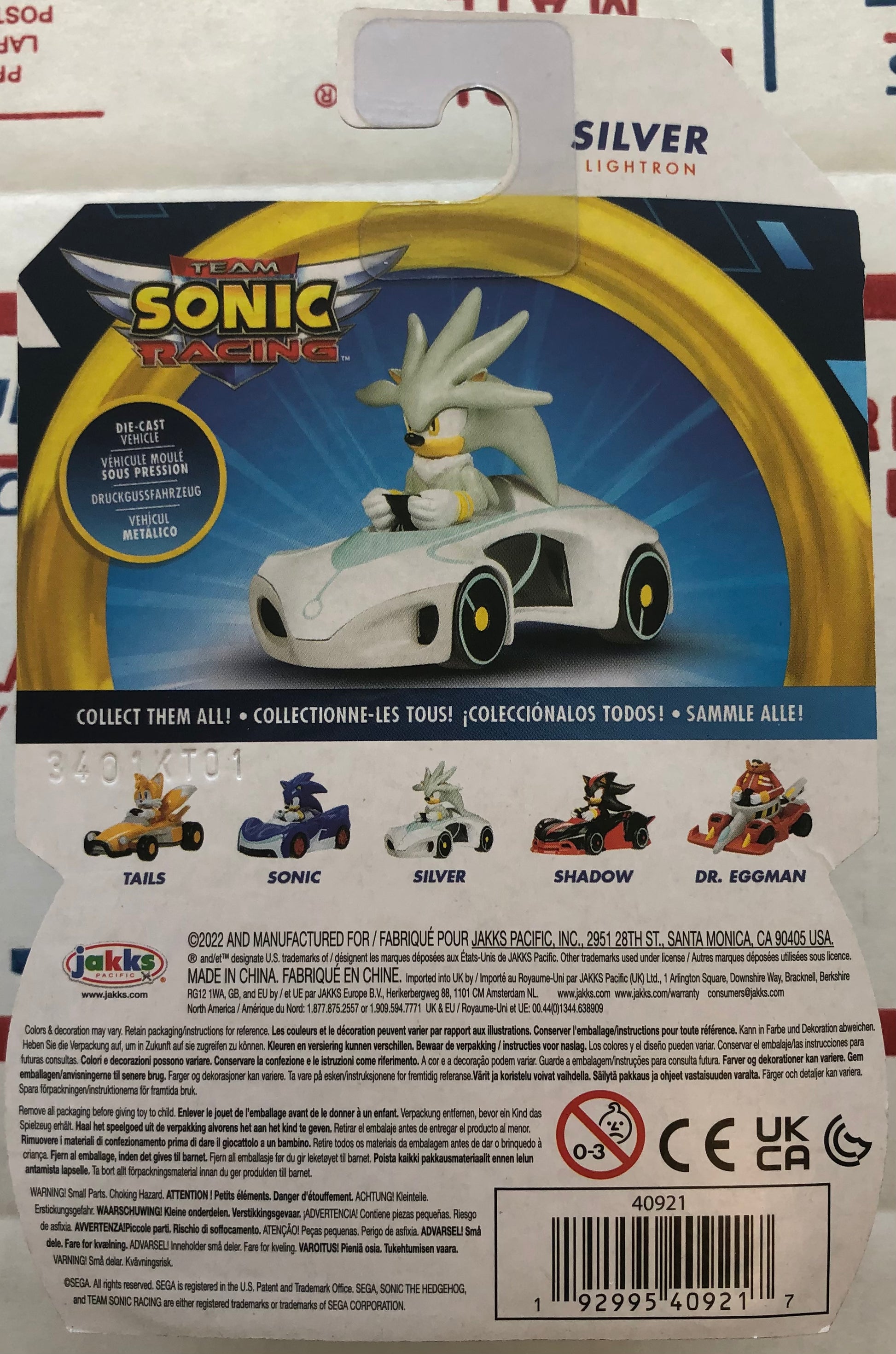 5x SONIC THE HEDGEHOG DIE CAST SONIC / SHADOW / KNUCKLES / TAILS / SILVER  *NEW*