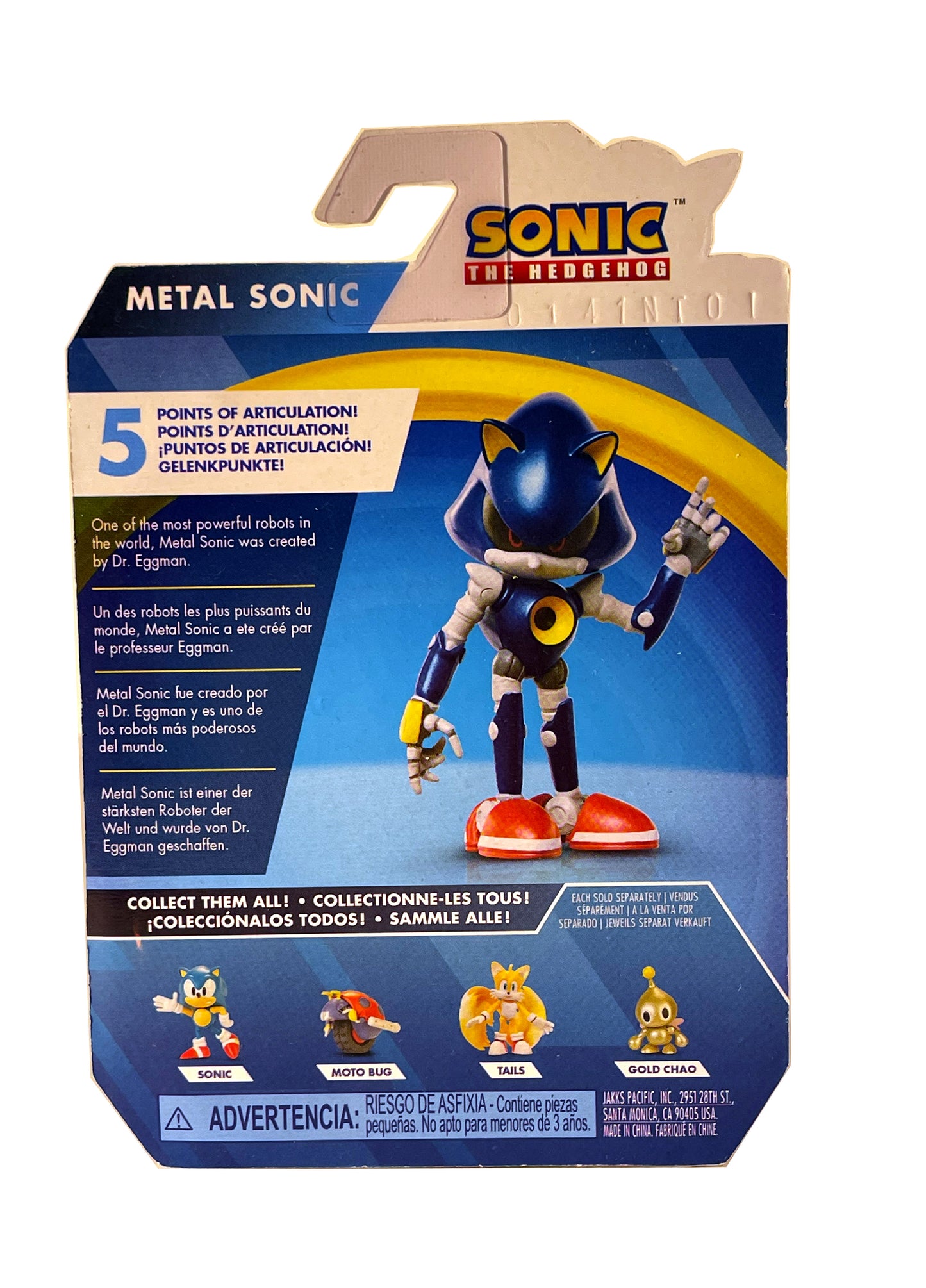 New! Metal Sonic Figure Sonic The Hedgehog Jakks-Pacific Free Shipping